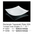 Rectangle Tappasaki Plate with Turned-over Angles
